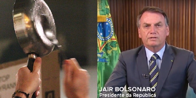 Bolsonaro 'convoca' esquerda para panelaço em pronunciamento