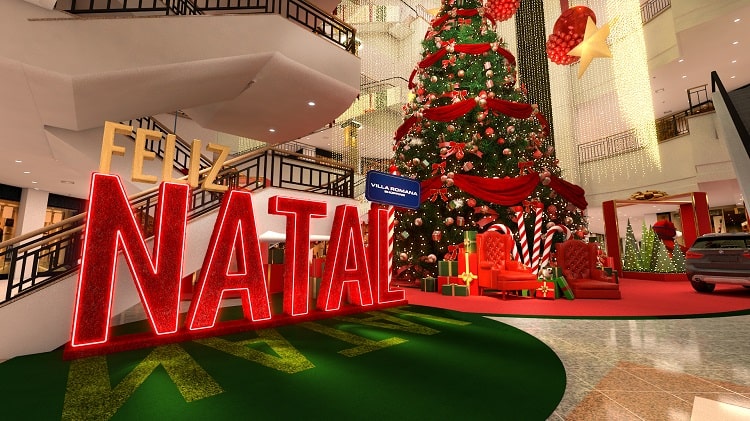Villa Romana Shopping inaugura decoração de Natal nesta sexta