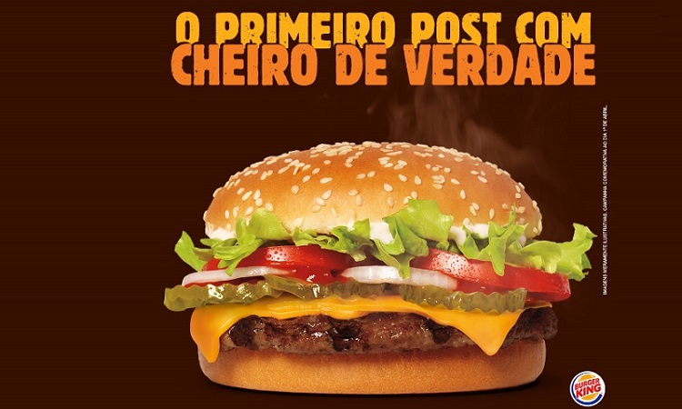 Burger King cria primeiro post com cheiro de verdade